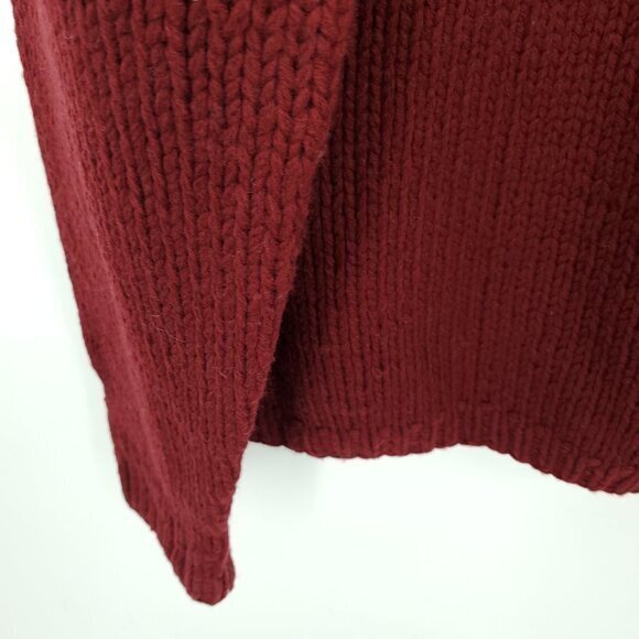 Men's NWT J. Crew Factory  100% Wool Chunky Crew Neck Sweater XL Red - Picture 7 of 13